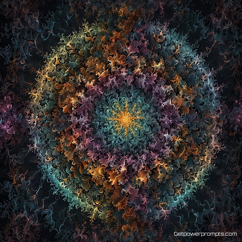 mandelbrot fractal pattern, digital art texture, geometric, mathematical precision, infinite detail, pastel, ambient lighting, intricate geometric formations, seamless repeat, algorithmic art, complex recursive patterns, symmetrical design, abstract mathematical beauty