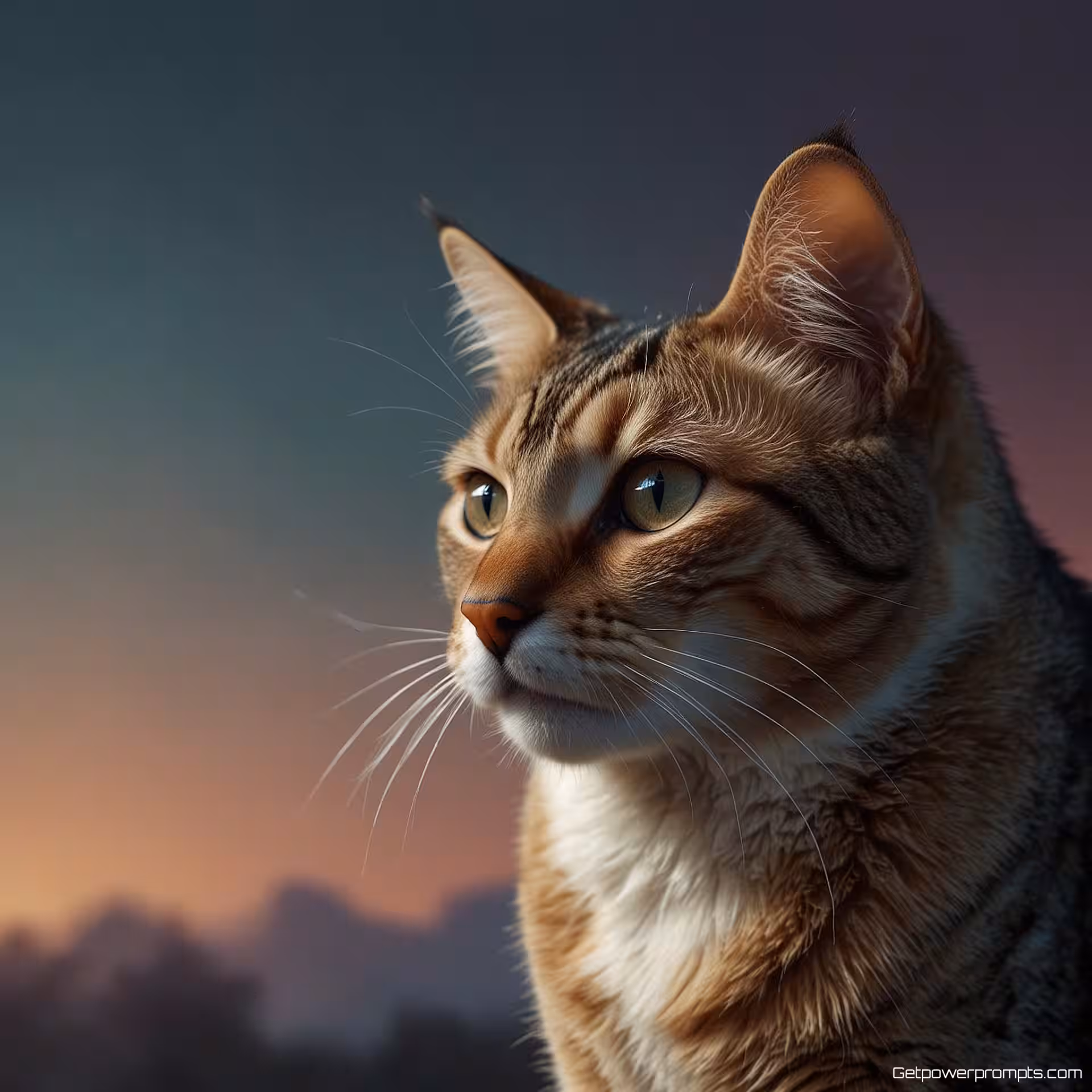 Huilende kat, digitale schilderkunst digitale cartoon, hilarisch uitdrukking, verloop achtergrond, meme sjabloonformaat, dikke contouren, overdreven gezichtskenmerken, monochroom kleuren, internet meme esthetiek, virale content stijl, herkenbare humor