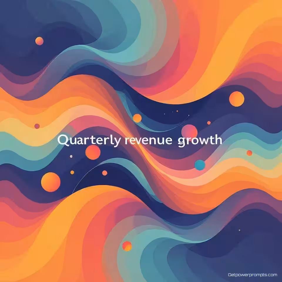Kwartaalomzetgroei, abstracte datavisualisatie, vloeiend abstract weergave, levendig gradiënt kleurenschema, radiale stroom compositie, futuristisch digitaal sfeer, organische vloeiende vormen, gradiëntovergangen, modern infographic ontwerp, professionele esthetiek