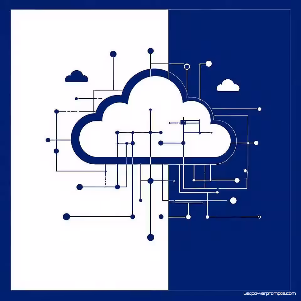 Cloud infrastructuur, technische tekening data architectuur blauwdruk, monochroom blauw kleurenschema, grid lay-out compositie, professioneel sfeer, technische diagram elementen, rastergebaseerde structuur, architecturale visualisatie, schone typografie, professioneel data engineering ontwerp, blauwdruk esthetiek