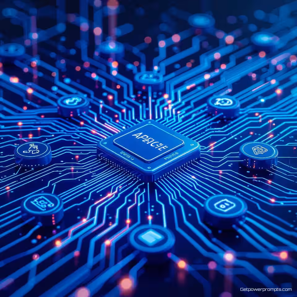 API integratiestromen, 3D render data flow architectuur infographic, zakelijke blauwtinten kleurenschema, radiale lay-out compositie, professionele sfeer sfeer, onderling verbonden datapijpleidingen, netwerkknooppuntvisualisatie, directionele stroompatronen, moderne informatiearchitectuur, professioneel data engineering ontwerp