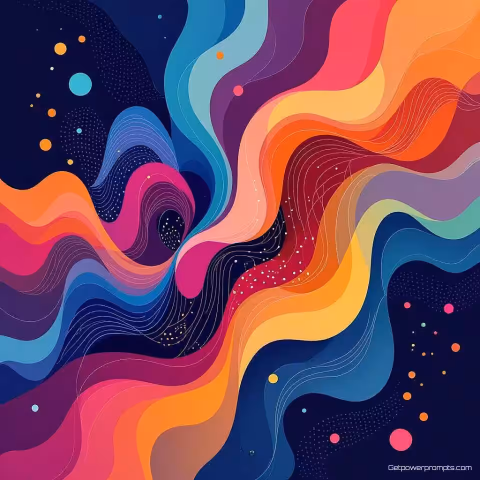 Demografische statistieken, abstract expressionisme data kunst visualisatie, levendige complementaire kleuren kleurenschema, geometrisch raster compositie, futuristisch en optimistisch sfeer, abstracte datapatronen, artistieke interpretatie, visuele verhaalvertelling, creatieve dataweergave, galerijwaardige infographic, professioneel artistiek ontwerp