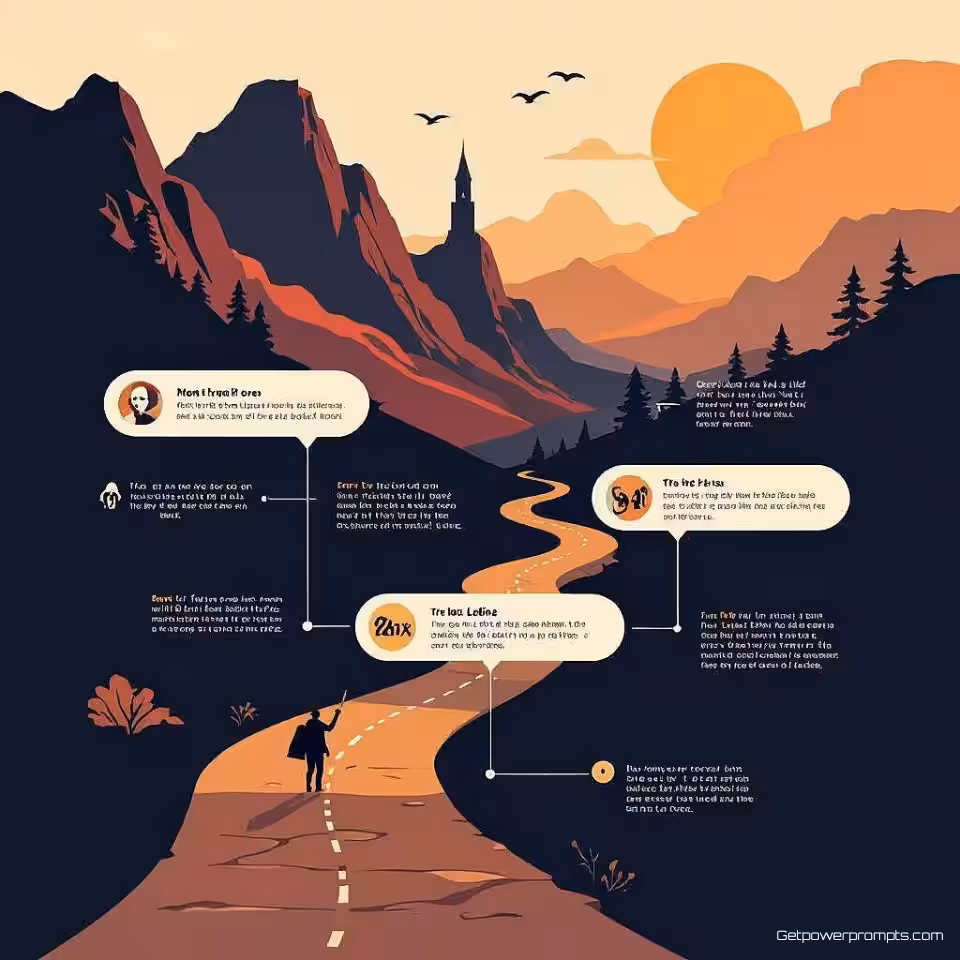 Historische gebeurtenissen progressie, flat design tijdlijn infographic, warme tinten kleurenschema, horizontale stroom compositie, professioneel sfeer, chronologische gegevensstroom, mijlpaalmarkeringen, progressieve informatieweergave, schone typografie, professionele data storytelling, modern infographic ontwerp
