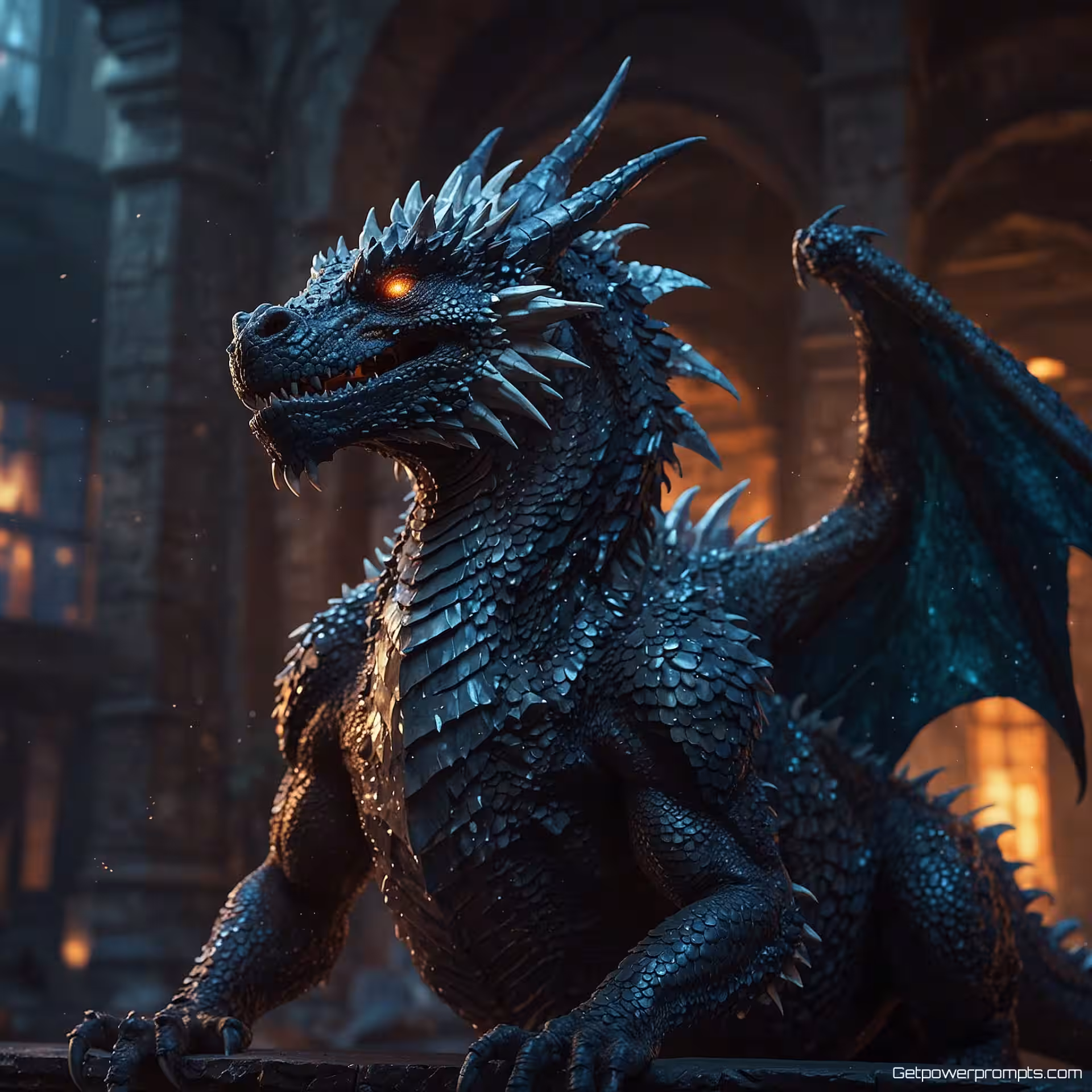 Oude draak met kristallen schubben, concept art stijl, epische sfeer sfeer, {{achtergrondstijl}} achtergrond, neon verlichting belichting, gedetailleerd karakterontwerp, expressieve kenmerken, fantasy esthetiek