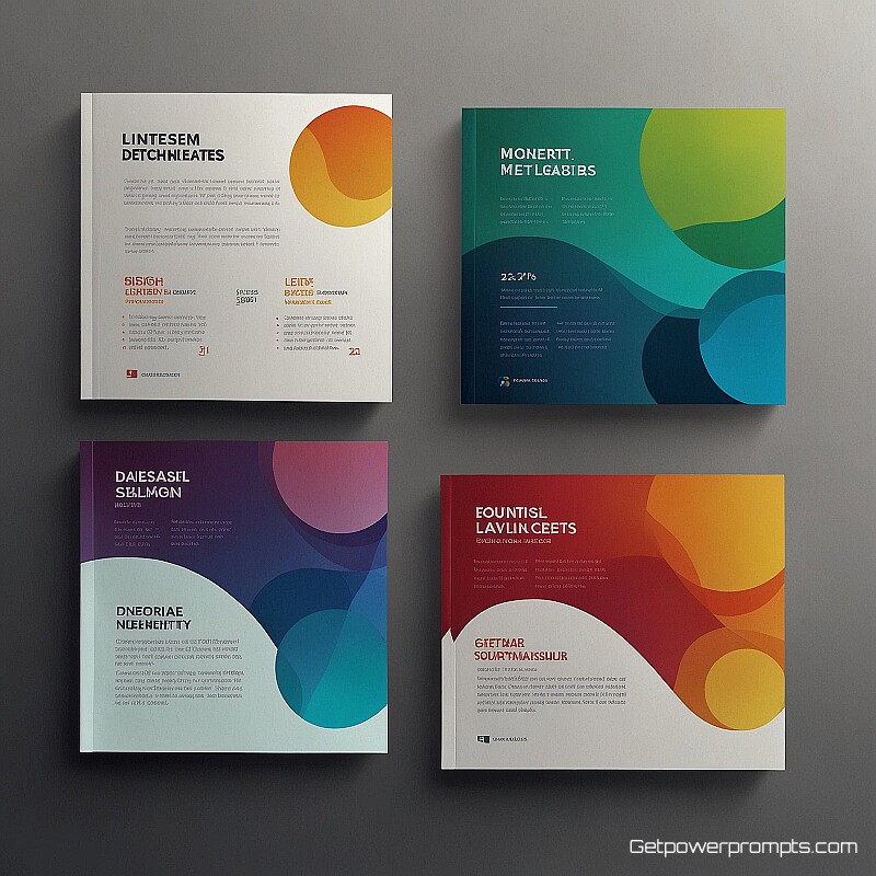 quarterly financial highlights, clean minimalist design, motivational and engaging atmosphere, color gradient background background, natural daylight illumination lighting, overhead flat lay view perspective, handout design elements, professional presentation materials, clean layout, visual hierarchy, sharp focus, engaging educational content