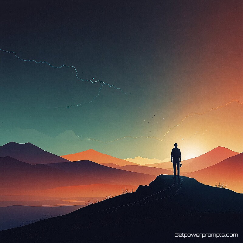 problem to solution transition, minimalist illustration, inspiring atmosphere, gradient background background, soft lighting lighting, journey view perspective, narrative visual elements, professional presentation design, emotional connection, visual storytelling, engaging layout, sharp focus