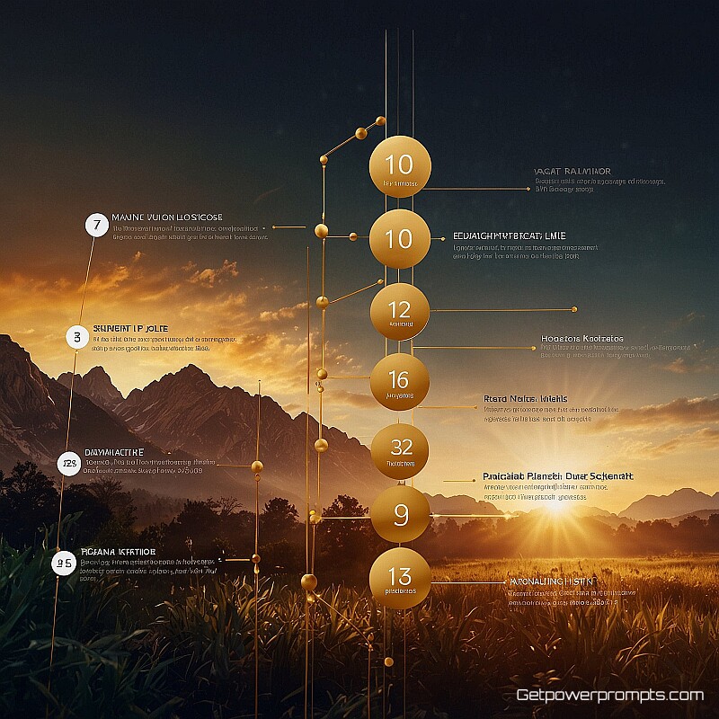 growth and progress timeline, photorealistic, transformative atmosphere, natural background background, golden hour lighting lighting, emotional close-up perspective, narrative visual elements, professional presentation design, emotional connection, visual storytelling, engaging layout, sharp focus