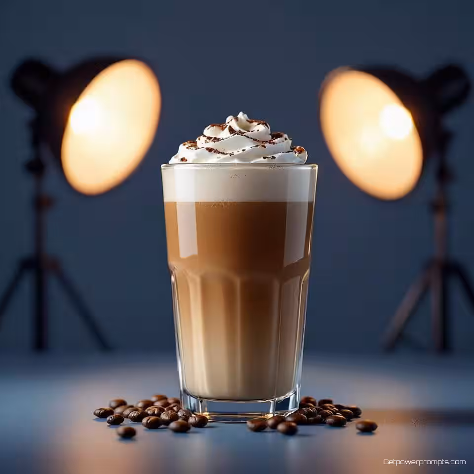 Premium koffiebezorging, fotorealistisch, verloop achtergrond achtergrond, studiobelichting verlichting, close-up perspectief, levendig kleurenpalet, social media advertentie, opvallend ontwerp, moderne esthetiek
