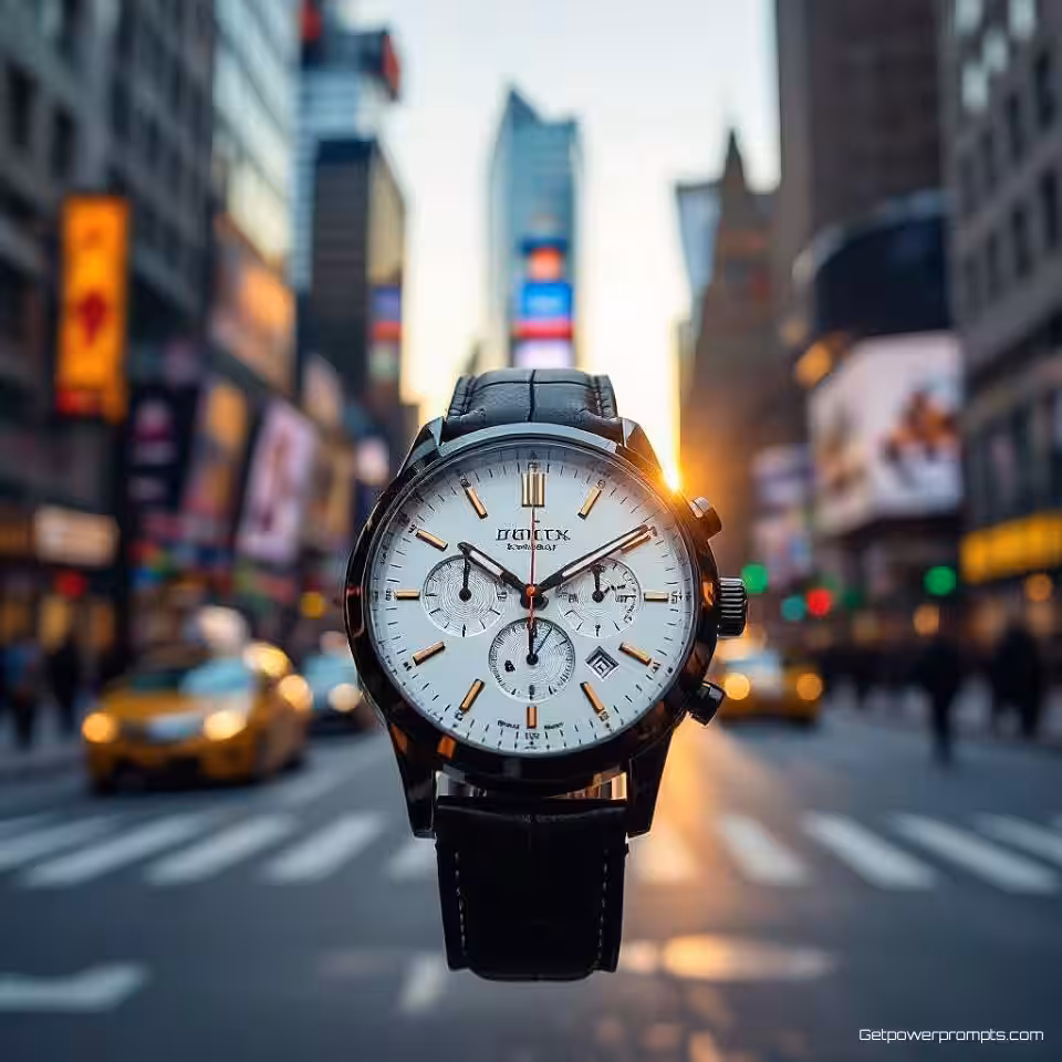 Modehorloge, stedelijke straatfotografie, documentaire stijl esthetiek, drukke stedelijke straten omgeving, natuurlijk daglicht belichting, spontane compositie, levendige sfeer atmosfeer, authentieke straatstijl, lifestyle reclame, natuurlijke beweging, stedelijke context, professionele kwaliteit