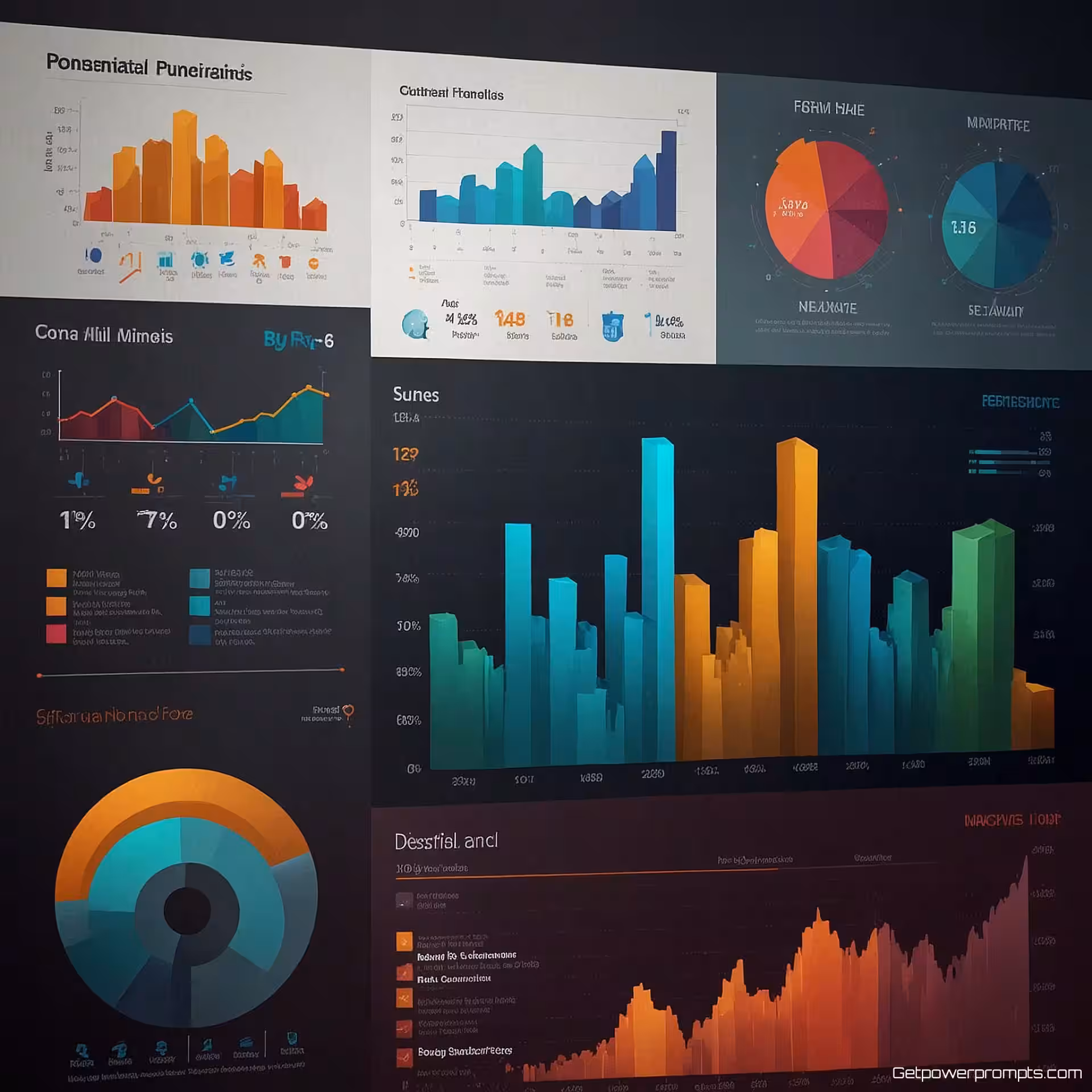 Marktaandeelanalyse, statistische grafiek infographic, minimalistisch schoon esthetiek, hiërarchische stroom lay-out, levendig contrast schema, datavisualisatie graphics, professionele analyse presentatie, subtiele textuur achtergrond, professioneel zakelijk atmosfeer