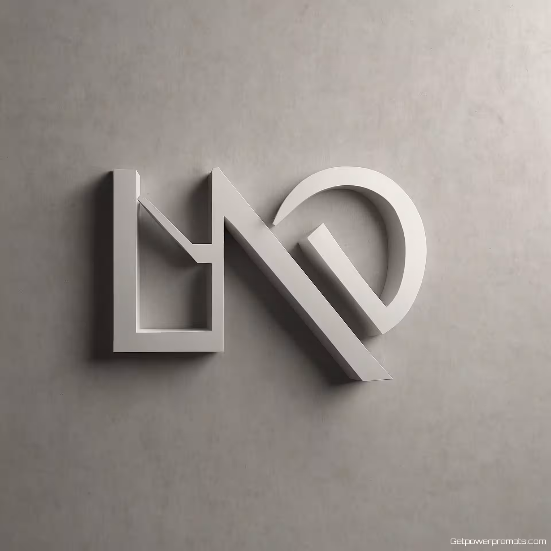 Minimalistisch merkteken, 3D-rendering, schone witte achtergrond, natuurlijk licht verlichting, schone presentatie, professionele branding, gecentreerde compositie, scherpe focus, studiokwaliteit