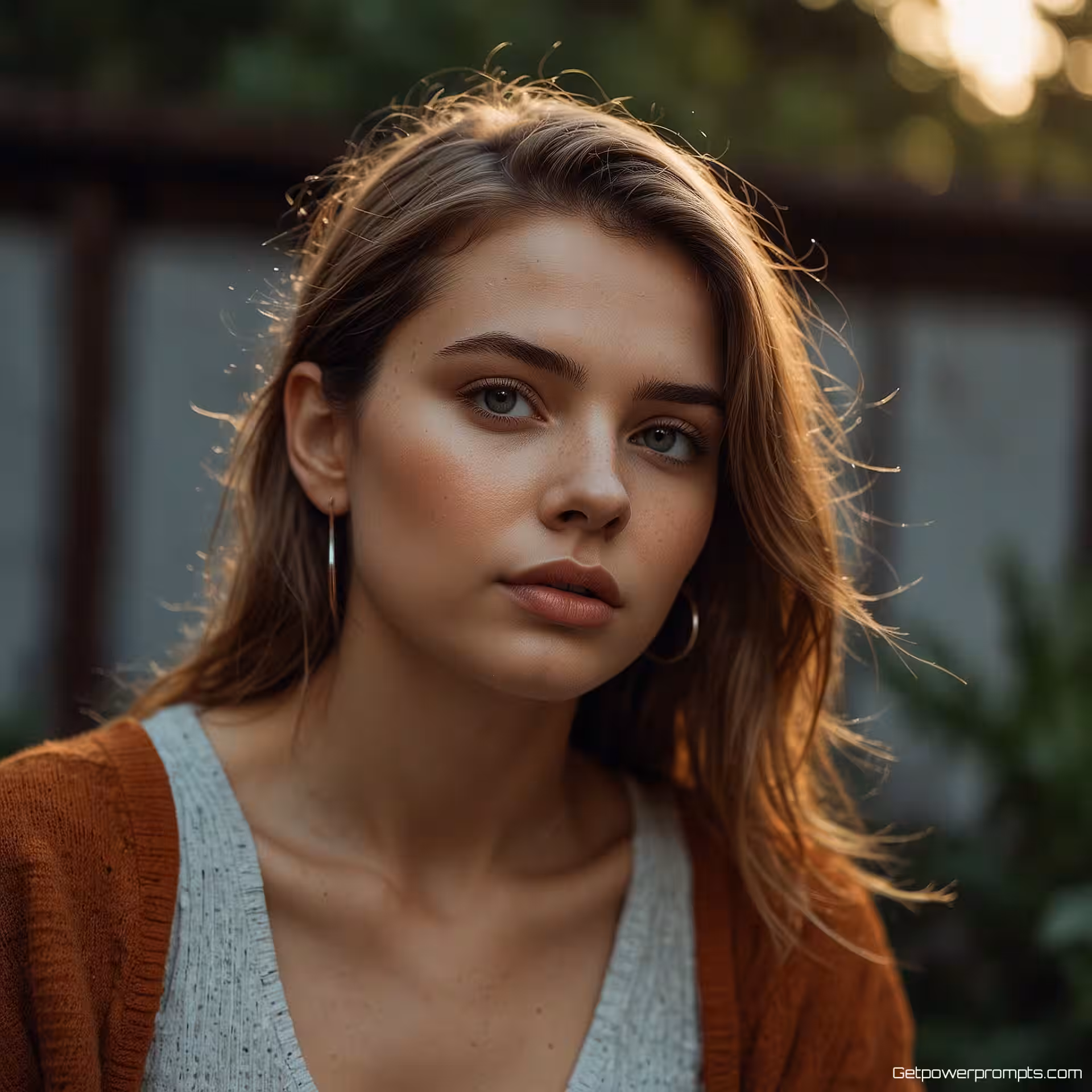 Wegkijkend bedachtzaam, lifestyle modefotografie, energiek sfeer, studio belichting belichting, natuurlijke buitenachtergrond achtergrond, spontane stijl, natuurlijke beweging, zachte focus, redactionele esthetiek