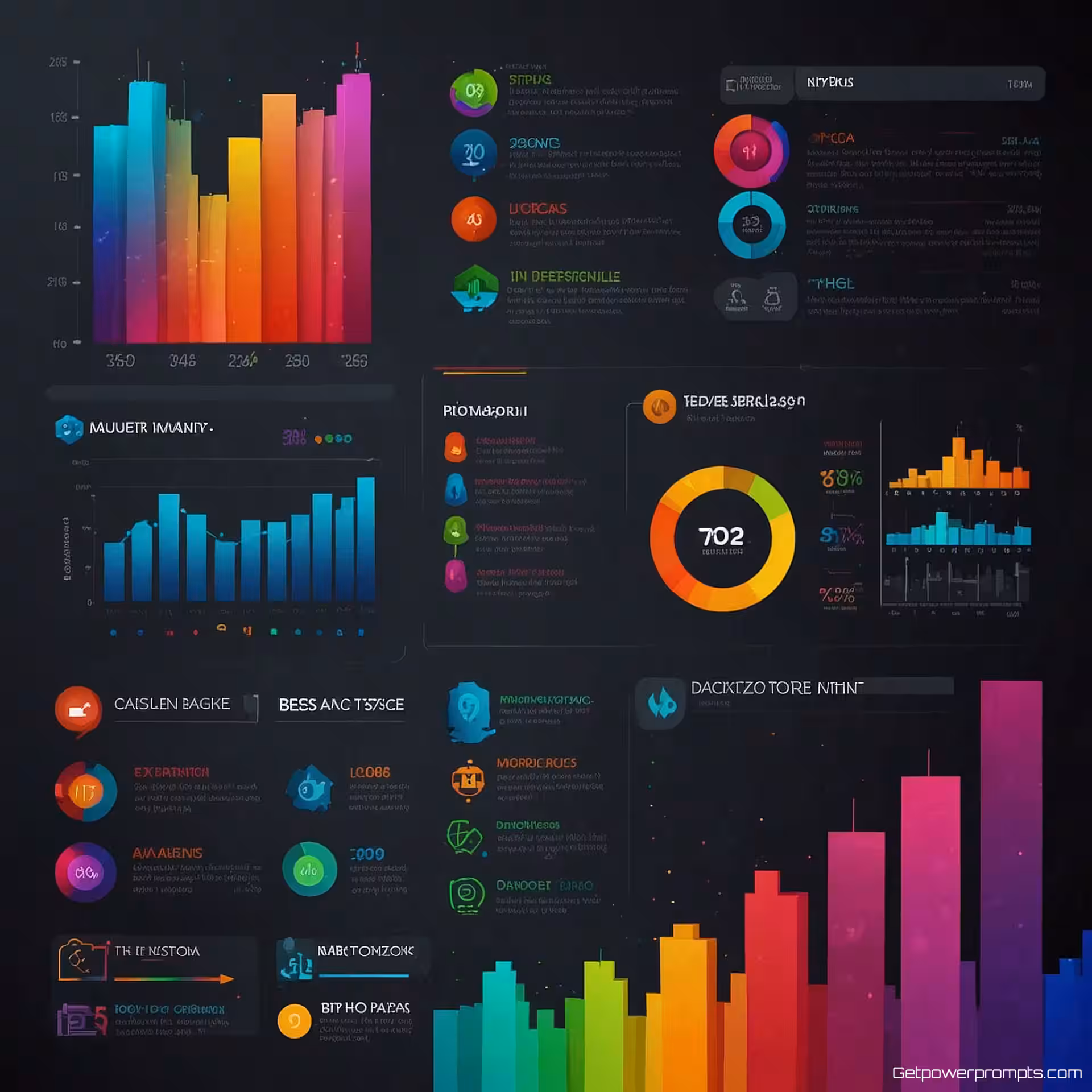 Infographic, modern, verloop achtergrond, studiobelichting verlichting, levendig, professionele presentatiedia, schone datadiagrammen, moderne infographic elementen, scherpe focus, zakelijke esthetiek
