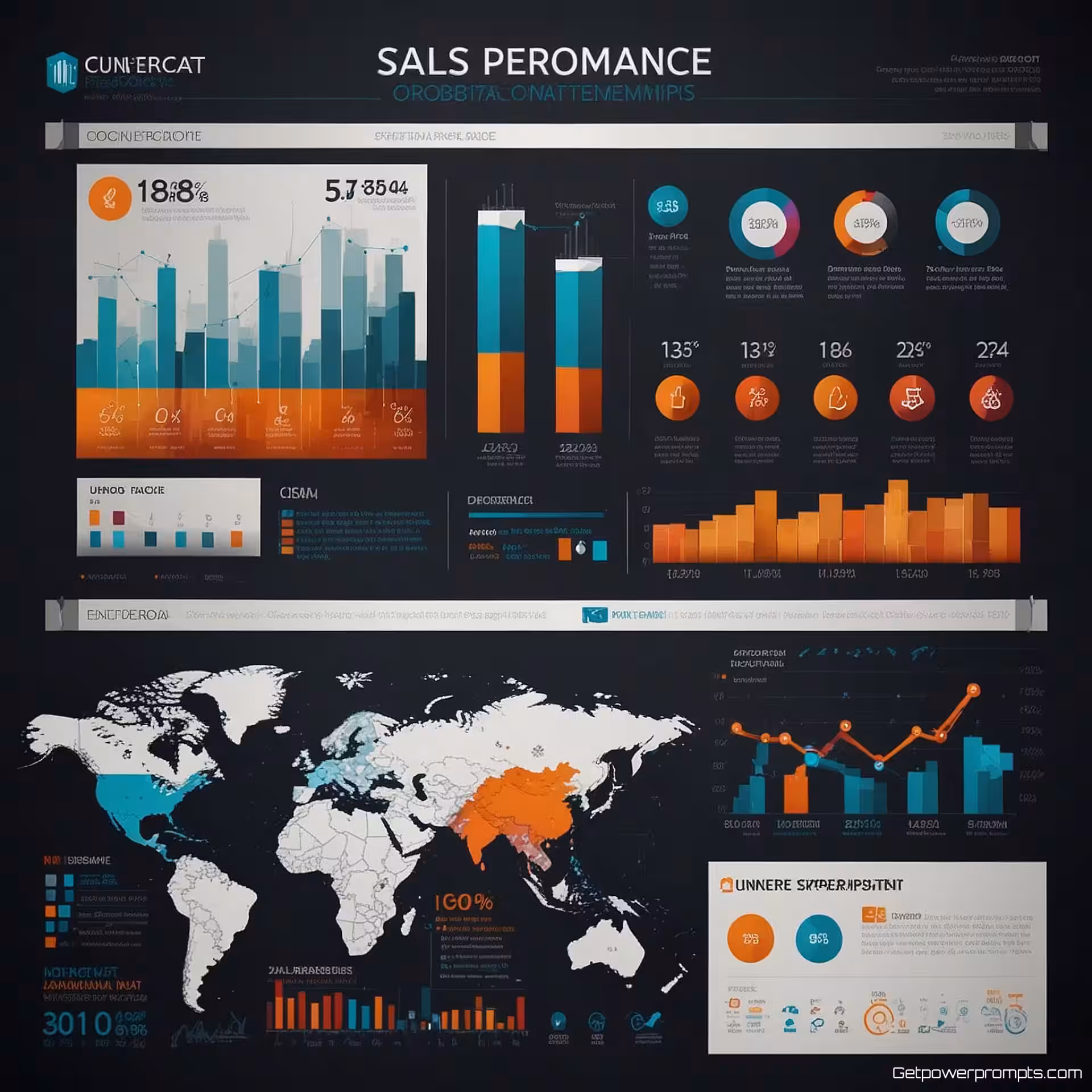 Verkoopprestaties, modern zakelijk infographic, schone witte achtergrond, dramatische verlichting verlichting, monochroom, data visualisatie elementen, schone typografie, professioneel presentatieontwerp, moderne lay-out, scherpe focus