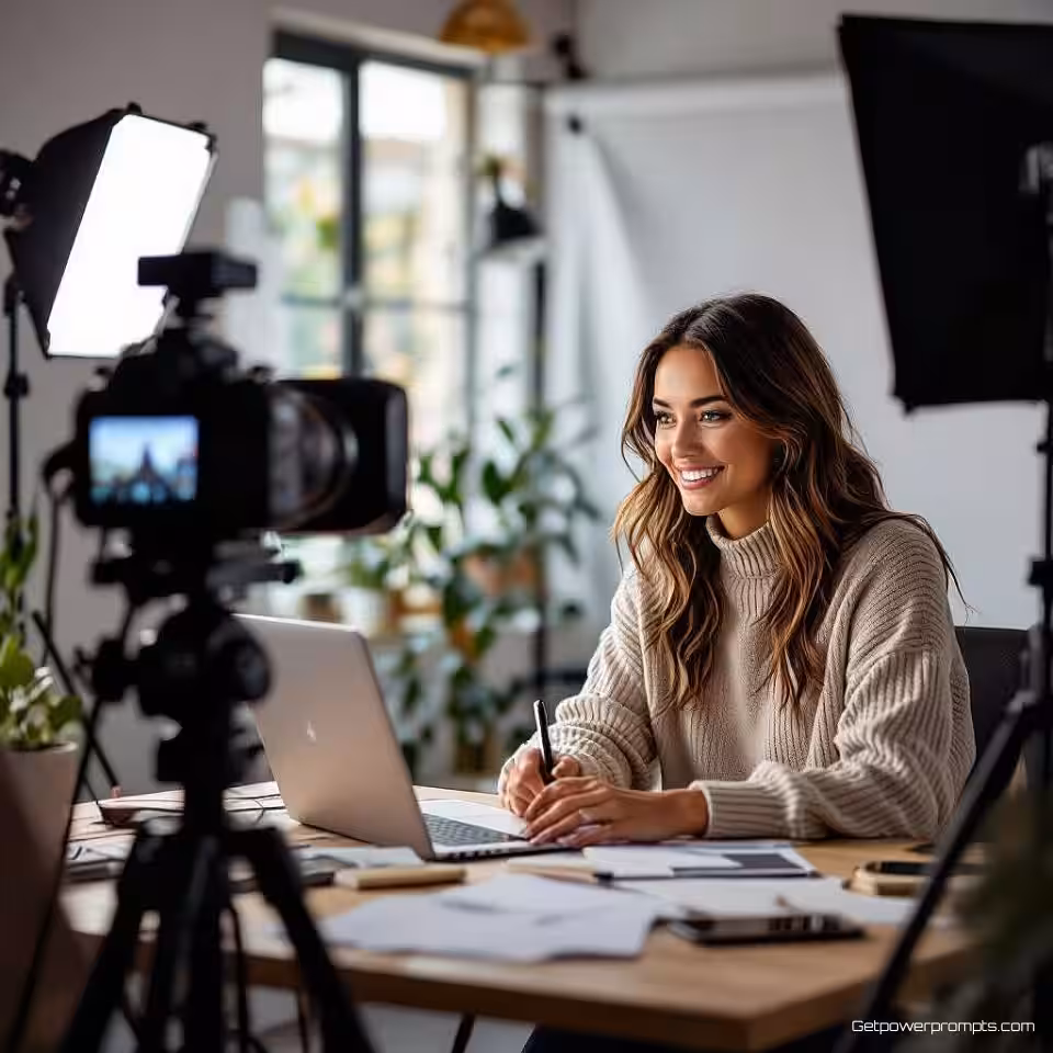 Tech content creator, authentieke lifestylefotografie, authentiek sfeer, close-up perspectief, zacht natuurlijk licht belichting, minimalistisch thuiskantoor achtergrond, contentcreatieproces, behind-the-scenes esthetiek, oprecht creatief moment, professionele influencerstijl, sociale media authenticiteit