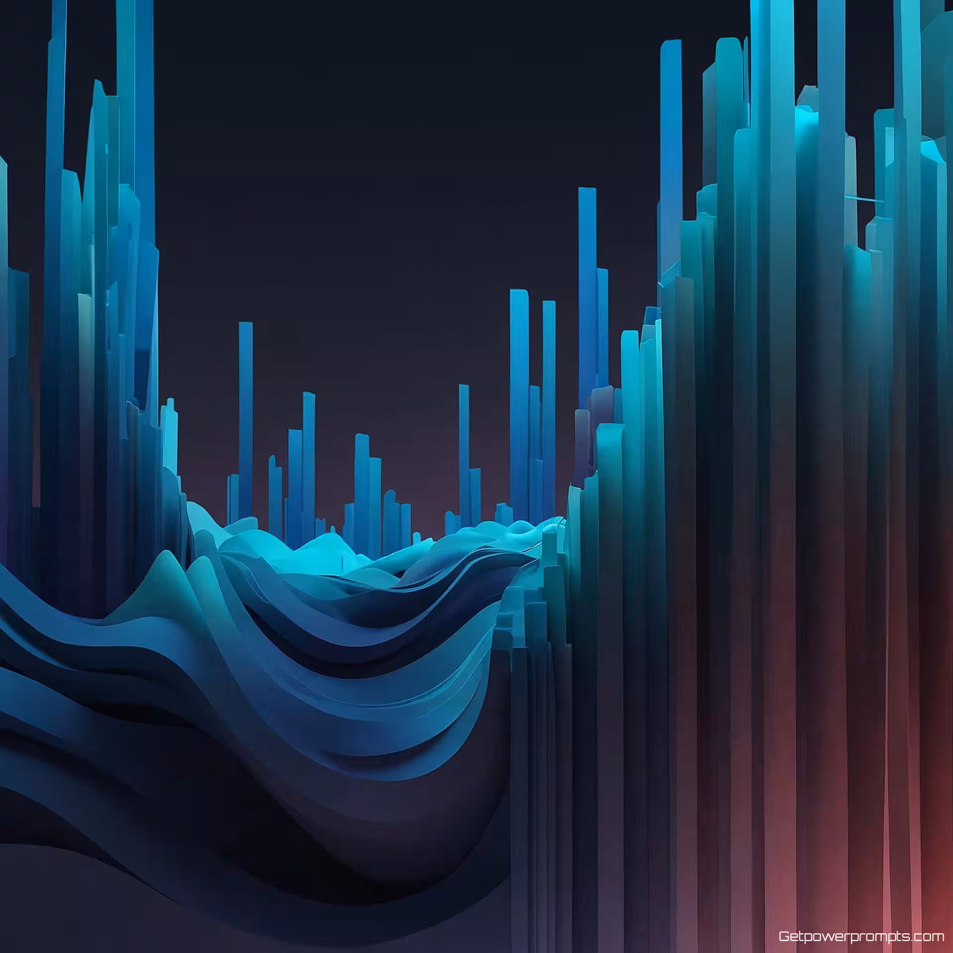 Gebruikersbetrokkenheidsmetrieken, organische vormen, verloopblauwen, verloop achtergrond, studio belichting, driedimensionaal databeeldhouwwerk, volumetrische datarepresentatie, abstracte datavormen, moderne visualisatie, professionele esthetiek, schone compositie, artistieke datainterpretatie