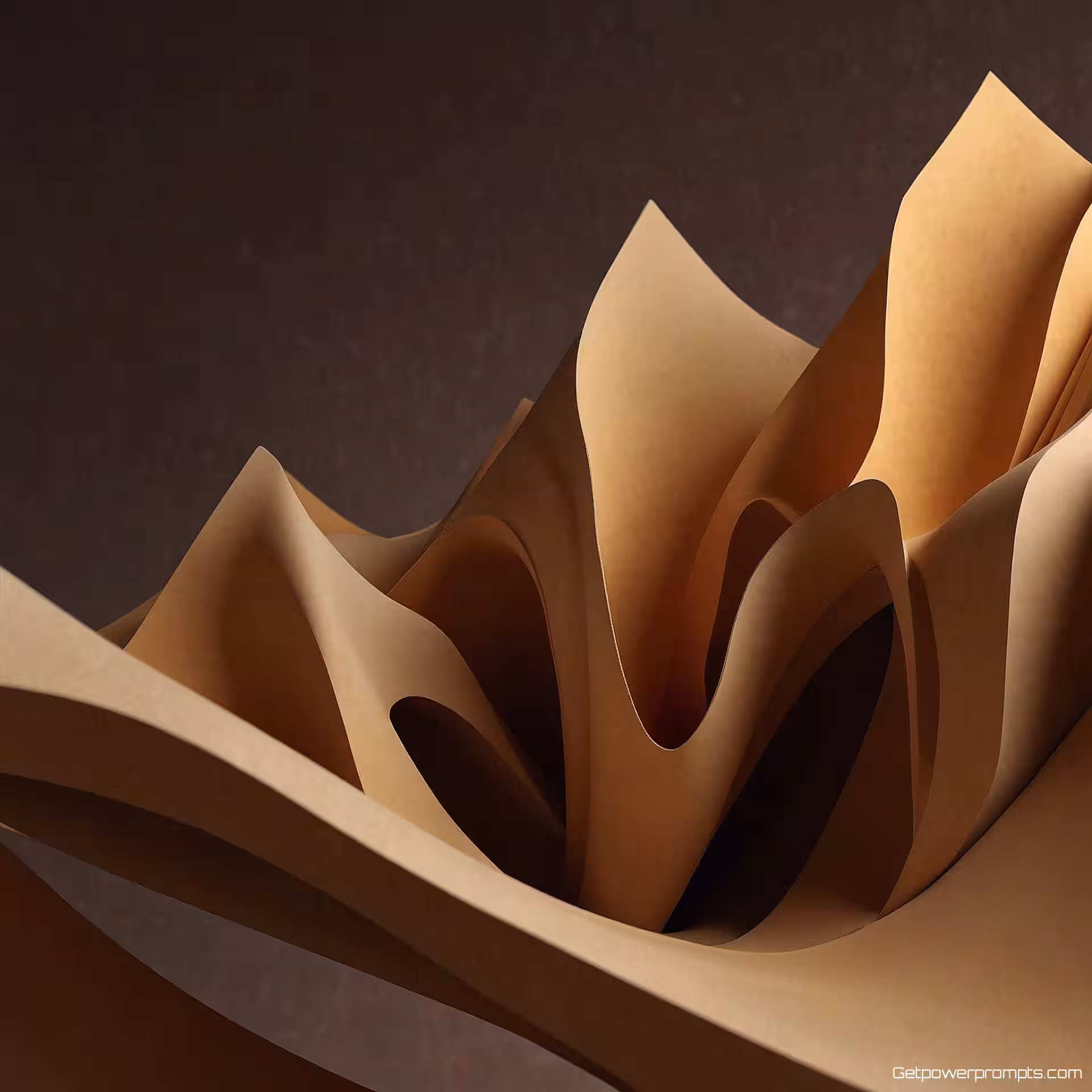 Verkooptrechterdata, organische vormen, warme tinten, studio achtergrond achtergrond, studio belichting, driedimensionaal databeeldhouwwerk, volumetrische datarepresentatie, abstracte datavormen, moderne visualisatie, professionele esthetiek, schone compositie, artistieke datainterpretatie