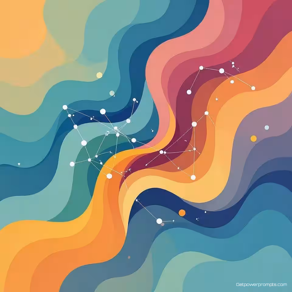 Bevolkingsgroei statistieken, abstracte datavisualisatie, vloeiende organische vormen infographic ontwerp, levendige verloopkleuren kleurenschema, centraal gerichte compositie lay-out, vloeiende organische vormen, verbonden dataknopen, lichte textuur achtergrond achtergrond, moderne artistieke interpretatie, conceptueel informatieontwerp, visuele metafoor representatie