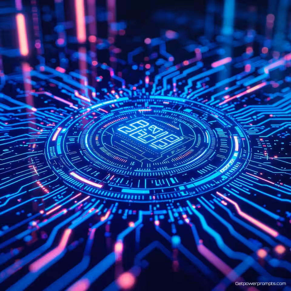 Holografische interface, futuristische technologie visualisatie, cyberpunk esthetiek, neon verlichting verlichting, close-up perspectief perspectief, cyber blauw palet, holografische interfaces, gloeiende elementen, cybernetische esthetiek, geavanceerde technologie weergave, meeslepende digitale omgeving