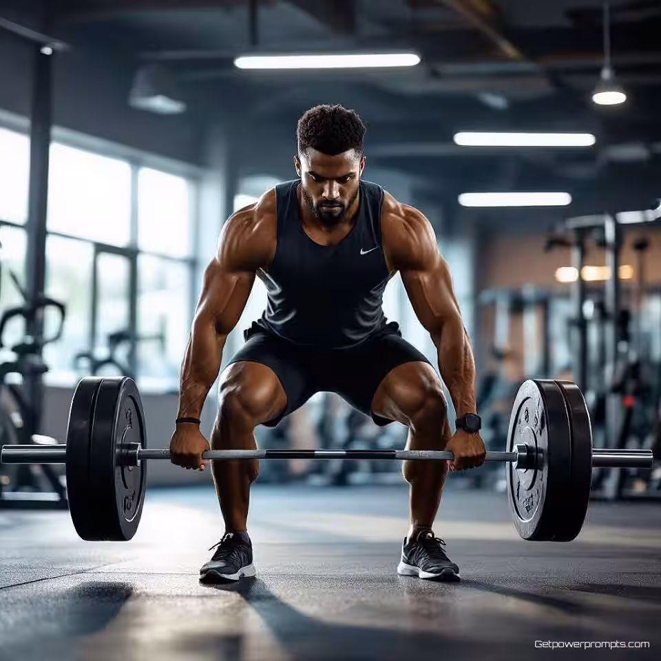 Atleet die gewichten tilt, fitnessfotografie, fotorealistisch, dynamische actiefoto perspectief, natuurlijk licht belichting, fitnessstudio achtergrond achtergrond, levendige kleuren, actiefoto esthetiek, motiverende sfeer, Instagram story formaat, dynamische beweging, fitness lifestyle inhoud, professionele atletische styling, sociale media betrokkenheid, authentieke fitness reis