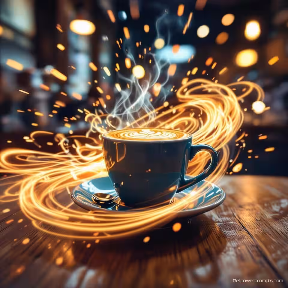 Ambachtelijke koffiekop, fotorealistisch, dynamische bewegingsonscherpte, actieshot perspectief, levendig, energiek atmosfeer, Instagram Reels-formaat, cinematografische beweging, aantrekkelijke videominiatuur esthetiek, social media storytelling, trending visuele inhoud