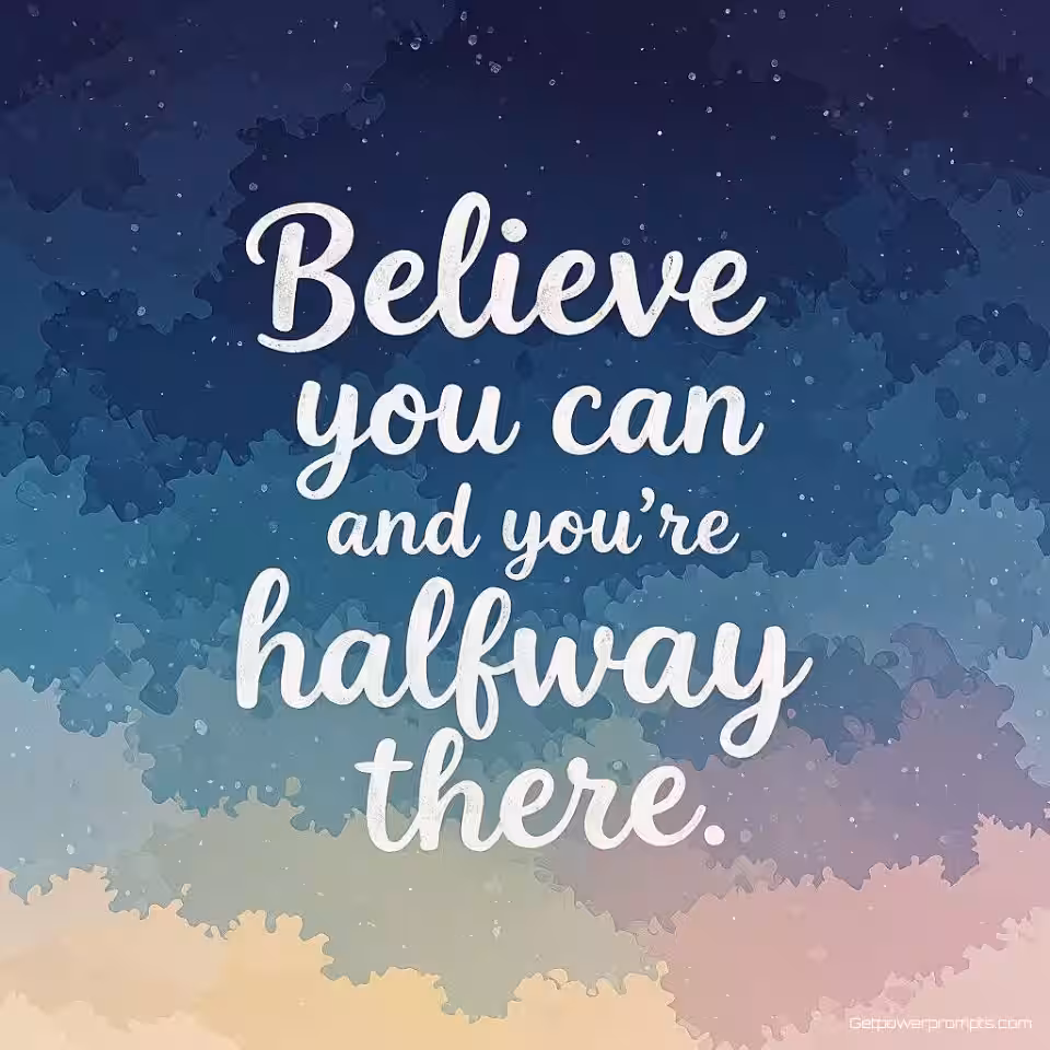 Geloof dat je het kunt en je bent halverwege, aquarel kunst, verloop achtergrond achtergrond, pastel kleuren, Instagram story formaat, inspirerende sfeer sfeer, typografie-gericht ontwerp, inspirerende esthetiek, mobiel-geoptimaliseerde lay-out, schone typografie, boeiende visuele inhoud
