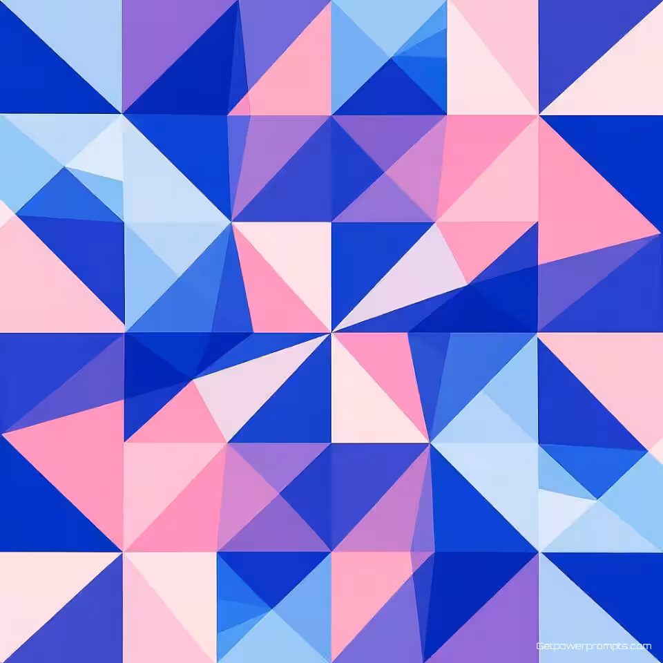 Geometrische patronen, digitale kunst, professioneel sfeer, verloop achtergrond, blauwe tinten, abstracte LinkedIn header, professionele esthetiek, schone compositie, modern ontwerp