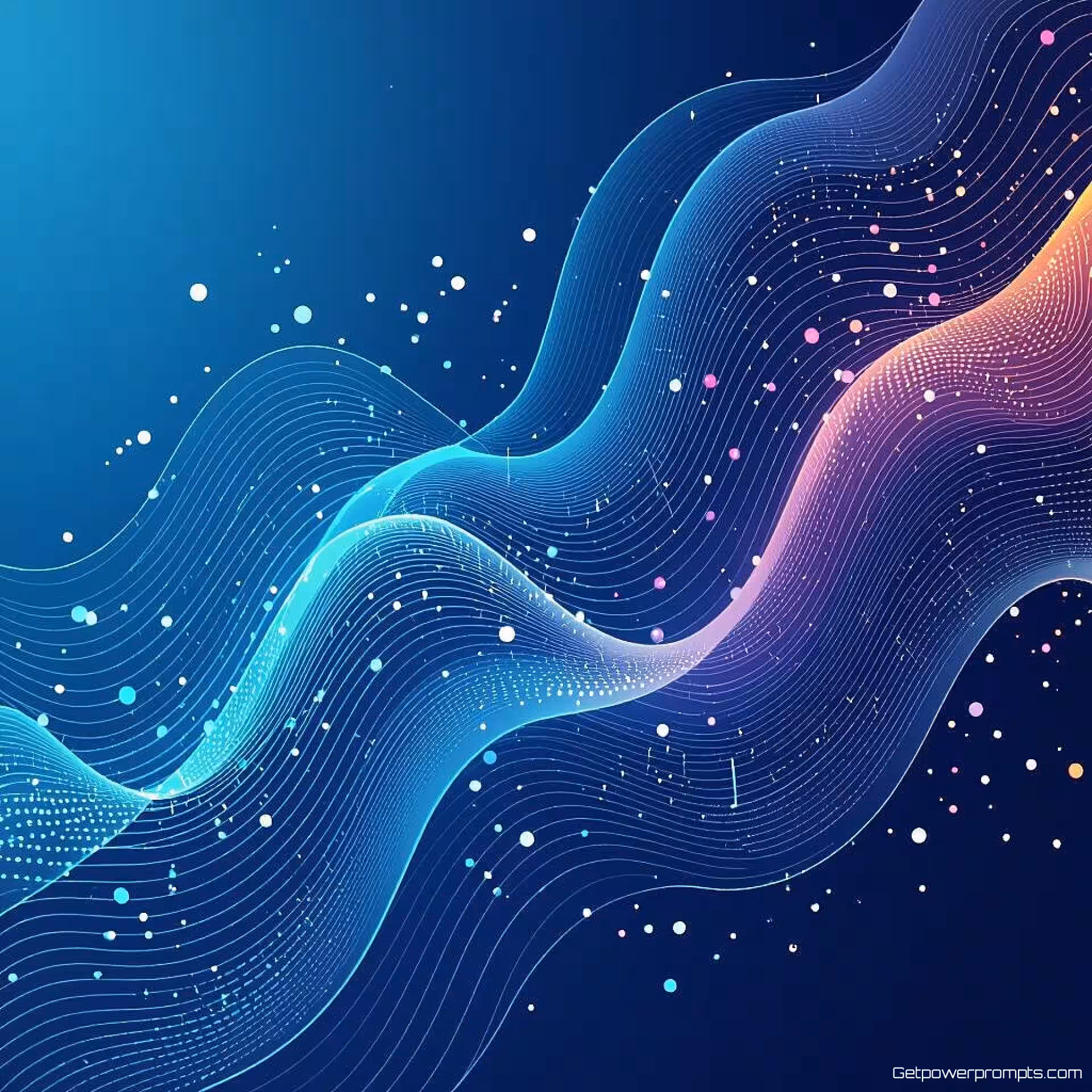 Data-analyse, datavisualisatie kunst, abstract, professioneel sfeer, effen achtergrond, blauwe tinten, abstract zakelijk concept, professionele LinkedIn header, moderne zakelijke esthetiek, schone compositie, vloeiende datastromen, digitaal transformatie thema