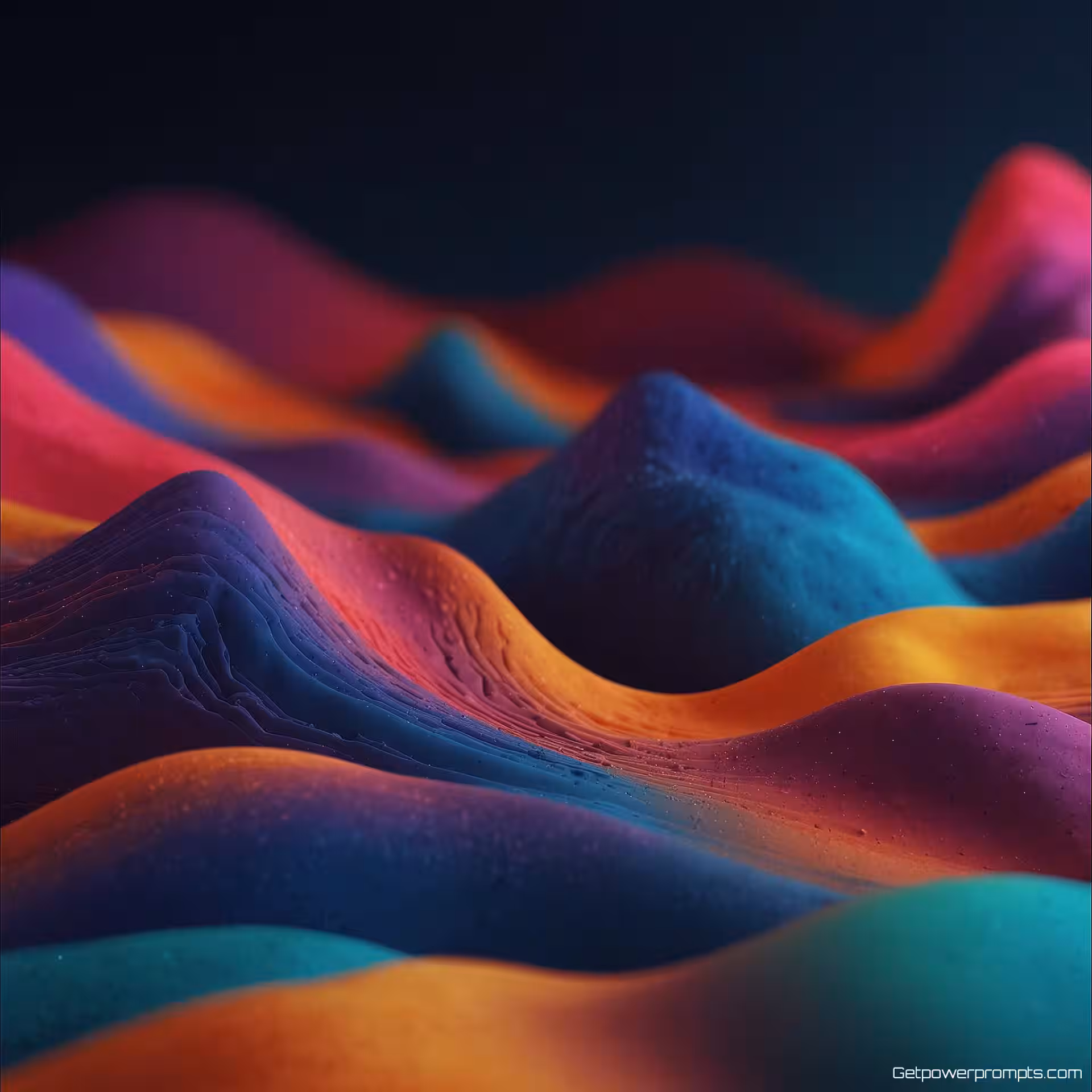 Organische vormen, 3D rendering, levendige neonkleuren, mysterieus sfeer, abstracte achtergrond, website hero-afbeelding, glad, gradient overgangen, modern ontwerp, digitale kunst