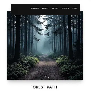 Bosweg bij zonsopgang, fotorealistisch, dramatisch sfeer, donkere studio achtergrond, zijlicht verlichting, cinematische compositie, blogkoptekst ontwerp, dramatische schaduwen, professionele presentatie, visuele vertelling, atmosferische diepte