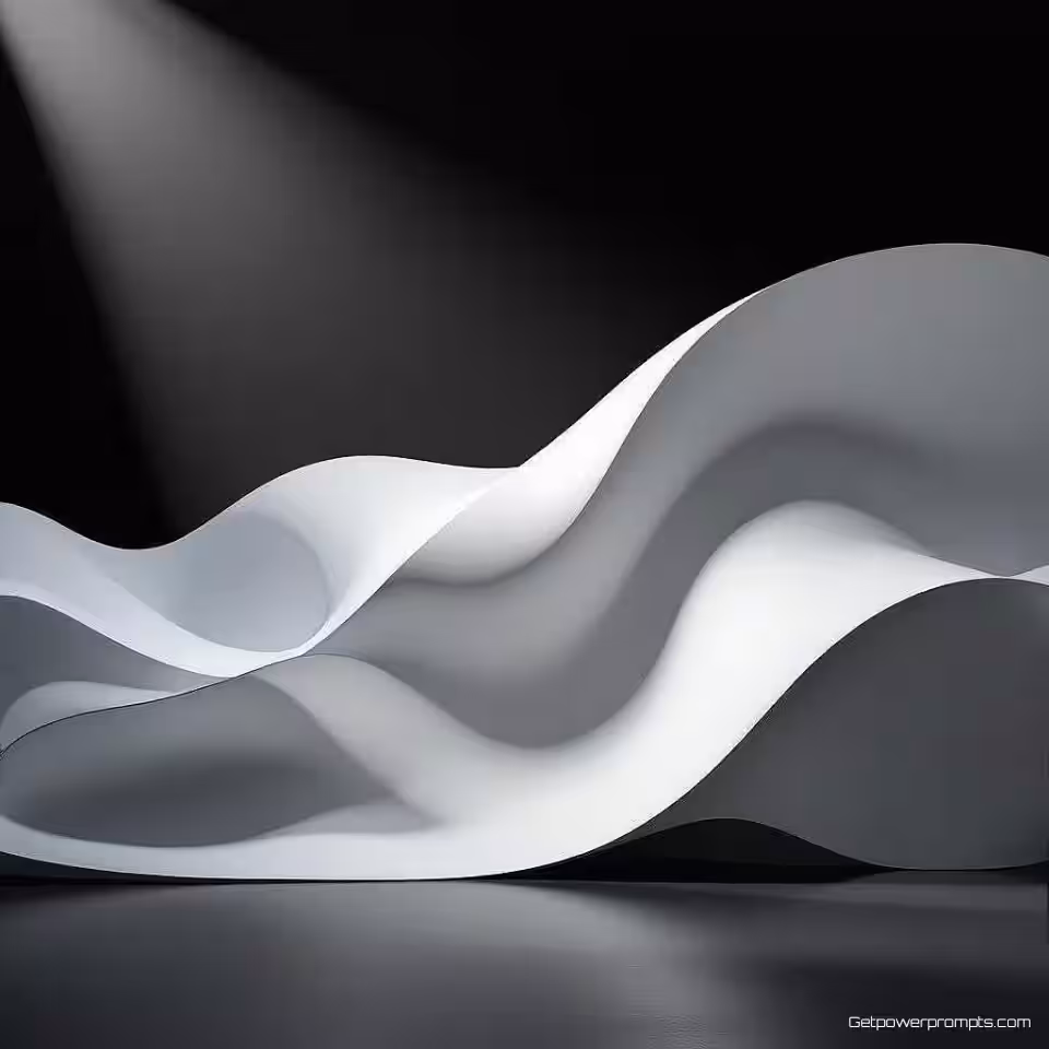 Vloeiende geometrische patronen, fotorealistisch, dramatisch sfeer, donkere studio achtergrond, zijlicht verlichting, cinematische compositie, blogkoptekst ontwerp, dramatische schaduwen, professionele presentatie, visuele vertelling, atmosferische diepte