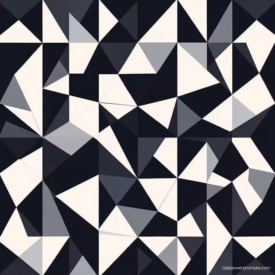 Driehoekig geometrisch patroon, effen kleur achtergrond, monochroom kleurenpalet, modern webdesign, schone wiskundige vormen, naadloos herhalend patroon, professionele digitale kunst, ambient belichting, abstracte compositie