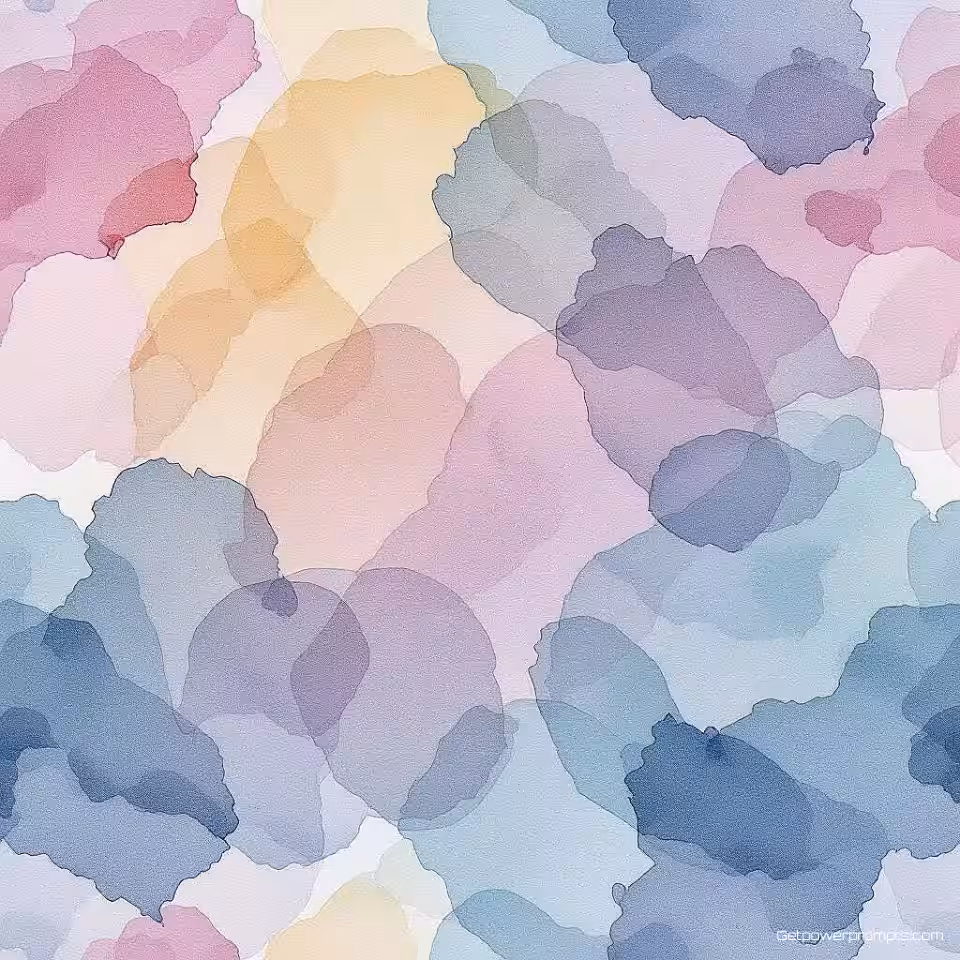 Nat-in-nat menging aquarel textuur, verloop wassing achtergrond, pasteltinten kleurenschema, abstracte vloeibare patronen, organische verfeffecten, naadloos herhalende webachtergrond, zacht omgevingslicht, professionele digitale kunst, subtiele pigmentdetails, artistieke aquarel wassing