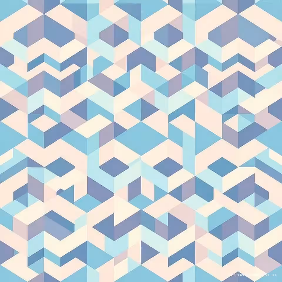 Driehoekig patroon isometrisch patroon, effen kleur achtergrond, pasteltinten kleurenpalet, 3D geometrisch ontwerp, naadloos herhalende webachtergrond, moderne digitale kunst, isometrisch perspectief, schone wiskundige vormen, professioneel webdesign, subtiele diepteeffecten, omgevingsverlichting