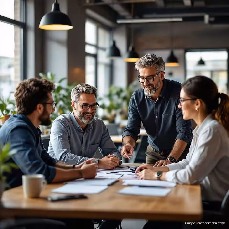 Ervaren ontwerper leert teamlid, fotorealistisch, ondersteunend sfeer, medium shot perspectief, zacht natuurlijk licht belichting, modern kantoor omgeving, professioneel mentorschap moment, ervaren teamlid begeleiding, authentieke kennisoverdracht, natuurlijke leerinteractie, zachte achtergrond focus, werkplek ontwikkelingsscène
