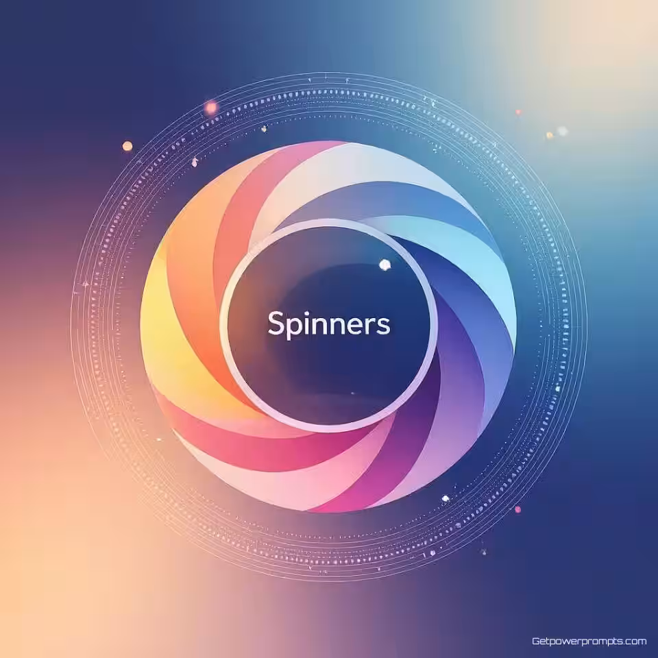 Spinner, minimalistisch, professioneel sfeer, gradiënt achtergrond, pastel, laadanimatie visueel, landingspagina ontwerp, dynamisch bewegingseffect, moderne esthetiek, professionele kwaliteit, soepele overgangen, gebruikersbetrokkenheid visueel