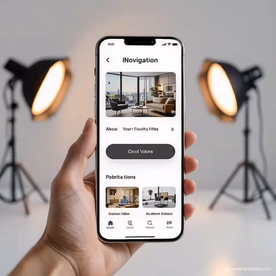 Mobiele navigatie, fotorealistisch, professioneel sfeer, witte achtergrond achtergrond, zacht licht verlichting, pastel kleuren, mobiele landingspagina ontwerp, schone interface lay-out, professionele esthetiek, scherpe focus, modern webdesign, gebruikerservaring gerichte compositie