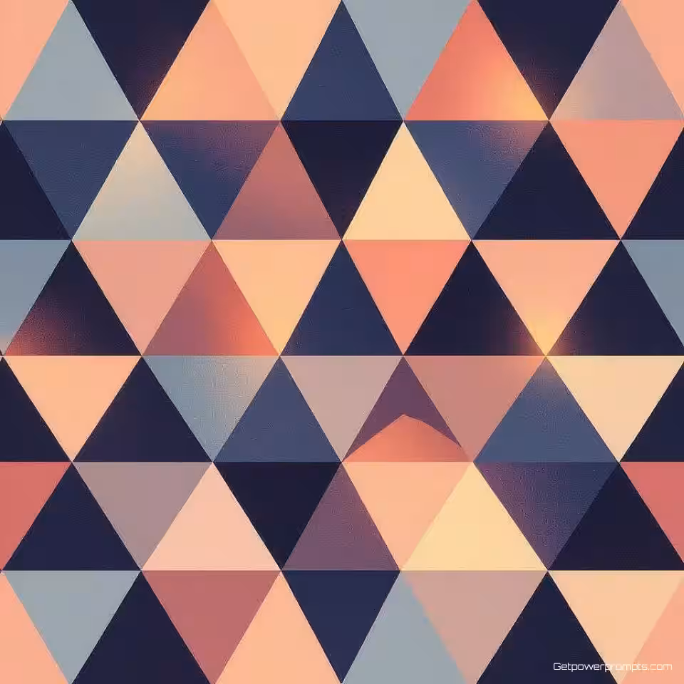 Driehoeken, minimalistisch, effen kleur achtergrond, koele tinten, zacht verlichting, subtiele diepte, modern webdesign, schoon esthetisch, professioneel, naadloze integratie, geometrische patronen, abstracte compositie