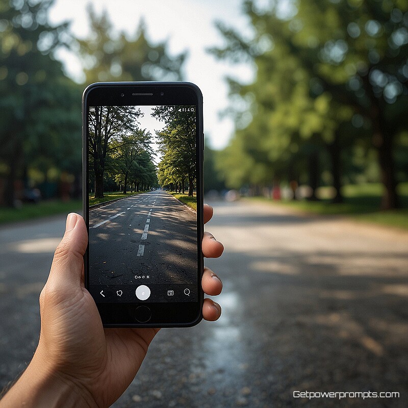 smartphone before and after transformation, comparison photography, natural environment background, natural daylight lighting, close-up perspective, professional aesthetic, sharp focus, side-by-side layout, commercial style