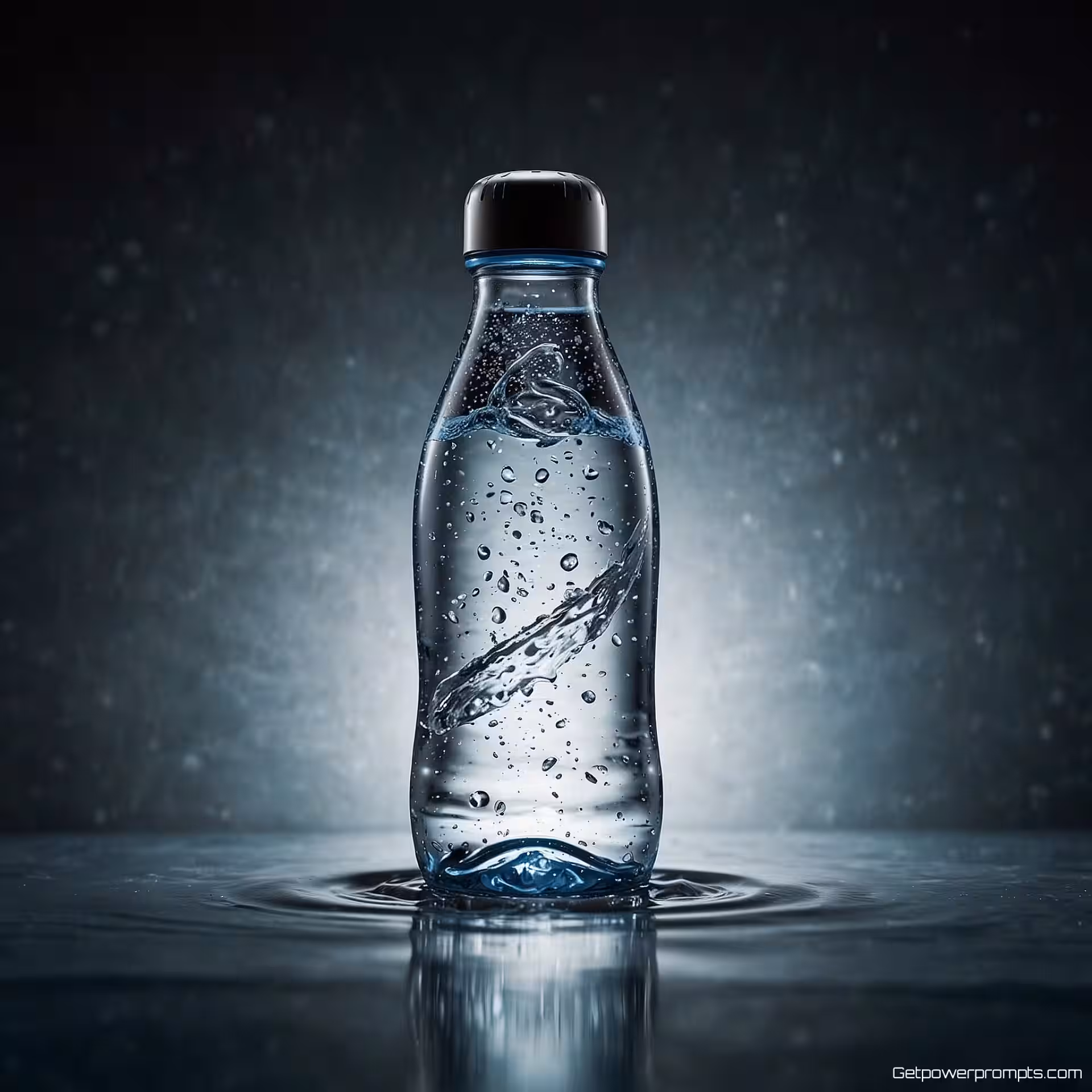 Waterfles, bewegingsfotografie, fotorealistisch, studiobelichting belichting, dynamische beweging vastleggen, lifestyle setting achtergrond, actiesequentie esthetiek, professionele commerciële fotografie, bewegingsonscherpte effect, scherpe productfocus, bevroren moment