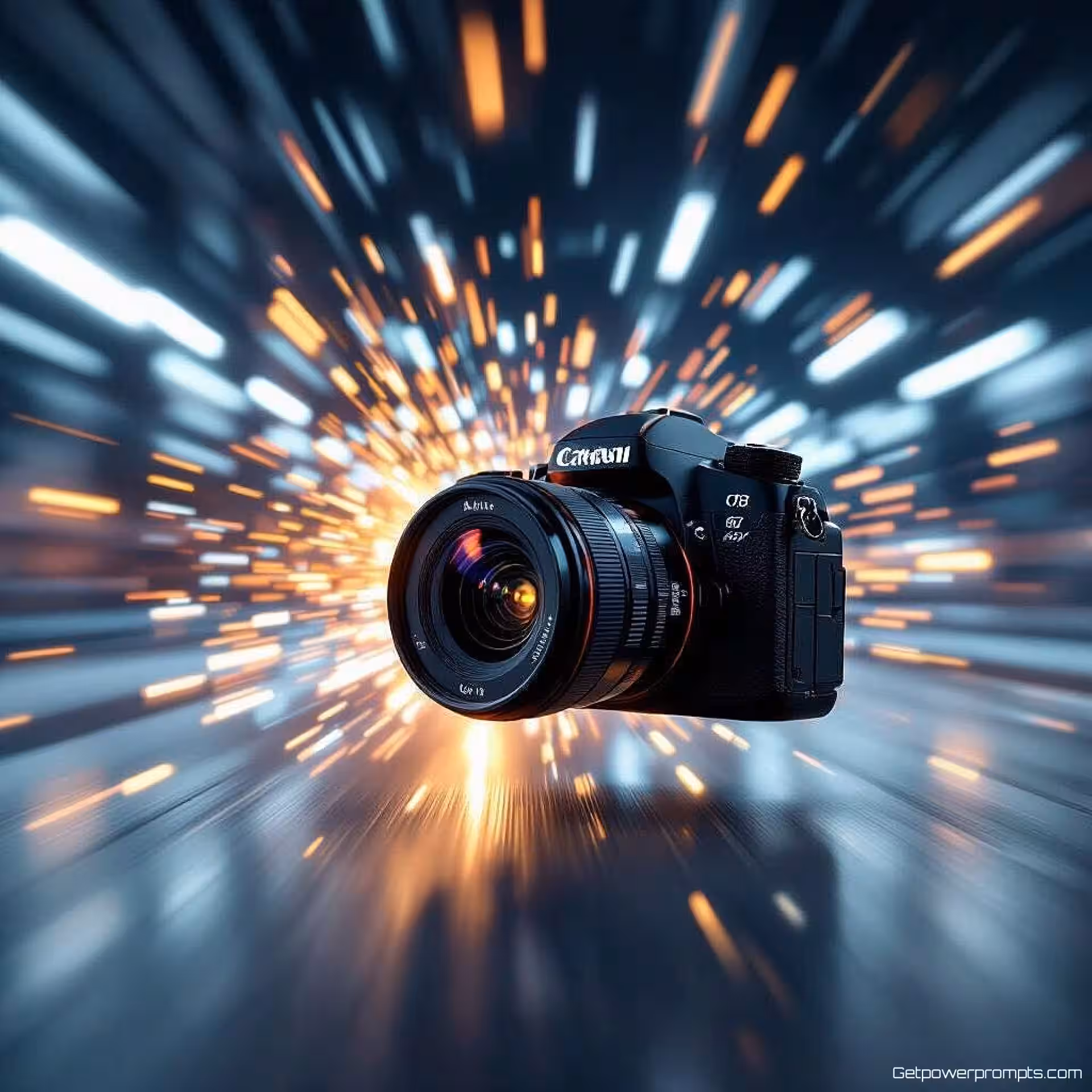 Camera, bewegingsfotografie, fotorealistisch, dramatisch verlichting, energiek sfeer, minimalistisch achtergrond, dynamische beweging vastleggen, bewegingsonscherpe effect, actiesequentie esthetiek, bevroren bewegingsmoment, ondiepe scherptediepte, professioneel product in gebruik