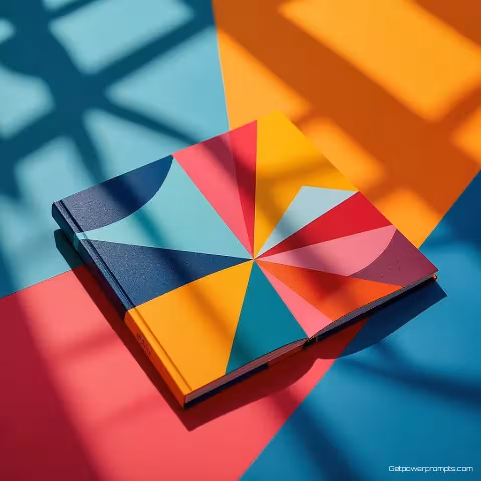 Gelimiteerde editie fotoboek, abstracte artistieke flat lay fotografie, abstract expressionisme stijl, asymmetrische opstelling perspectief, aards kleurenschema kleurenschema, creatieve opstelling, expressieve esthetiek, artistieke productpresentatie, zachte schaduwen, geringe scherptediepte, hedendaagse kunstfotografie