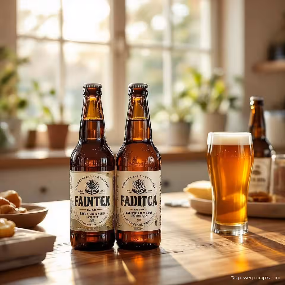 Ambachtelijk Bier verpakking, fotorealistisch, ontwerpstudio achtergrond, zacht daglicht verlichting, creatief sfeer, ontwerper studio omgeving, creatieve werkruimte setting, ontwerpgereedschappen zichtbaar, professionele ontwerpstudio, authentiek creatief proces, commerciële fotografie, natuurlijke compositie, gedetailleerde vakmanschap focus