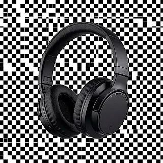 Draadloze koptelefoon, professionele productfotografie, transparante achtergrond, studiobelichting belichting, close-up perspectief, scherpe focus, commerciële kwaliteit, geïsoleerd product, schone randen, studiobelichting, professionele presentatie