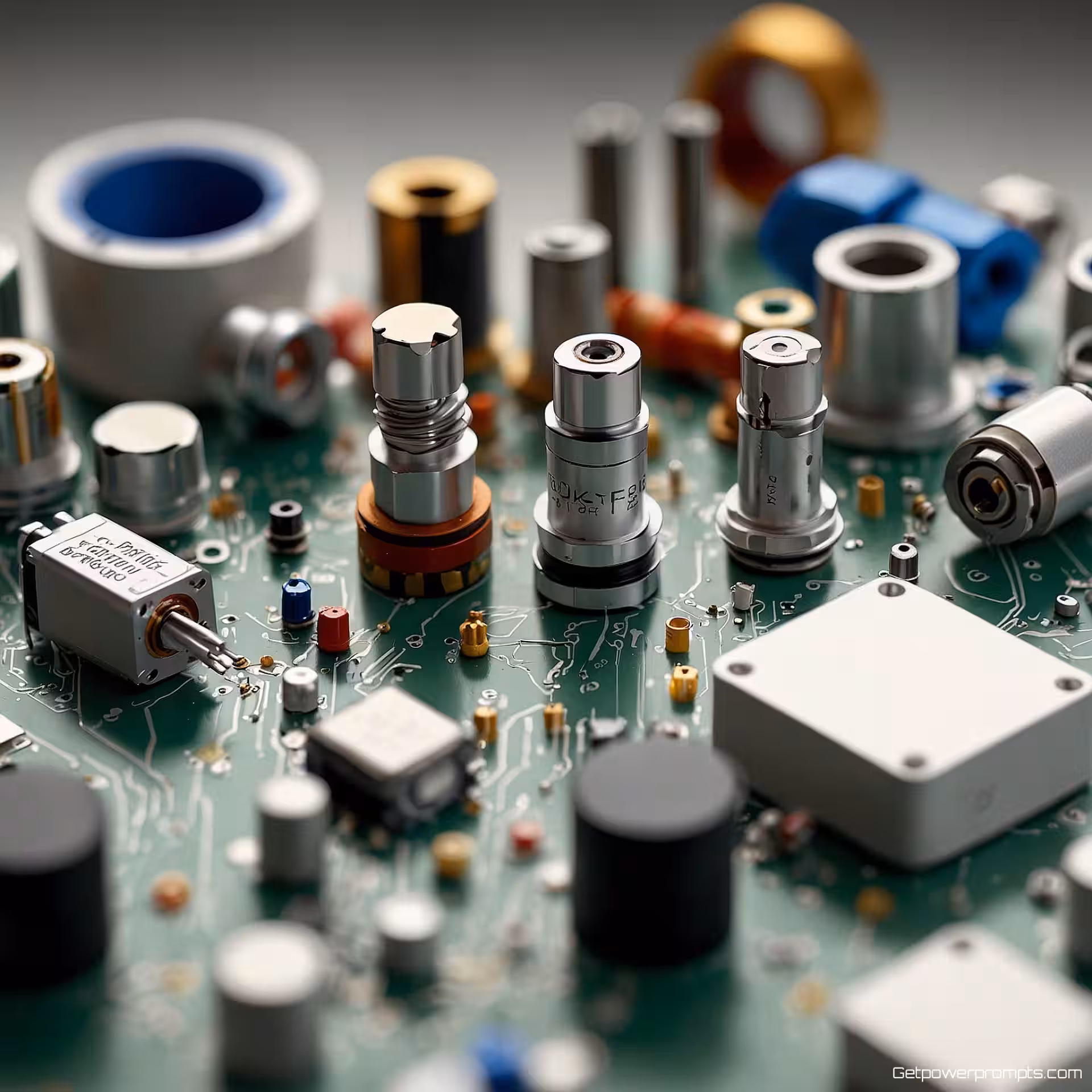 Elektronisch apparaat componenten componenten, technische illustratie, geëxplodeerde weergave perspectief, natuurlijk licht verlichting, effen achtergrond, onderdelen identificatiediagram, gelabelde componenten, aanwijzingsmarkeringen, educatieve referentiegids, duidelijke onderdeelmarkering, technische illustratiestijl