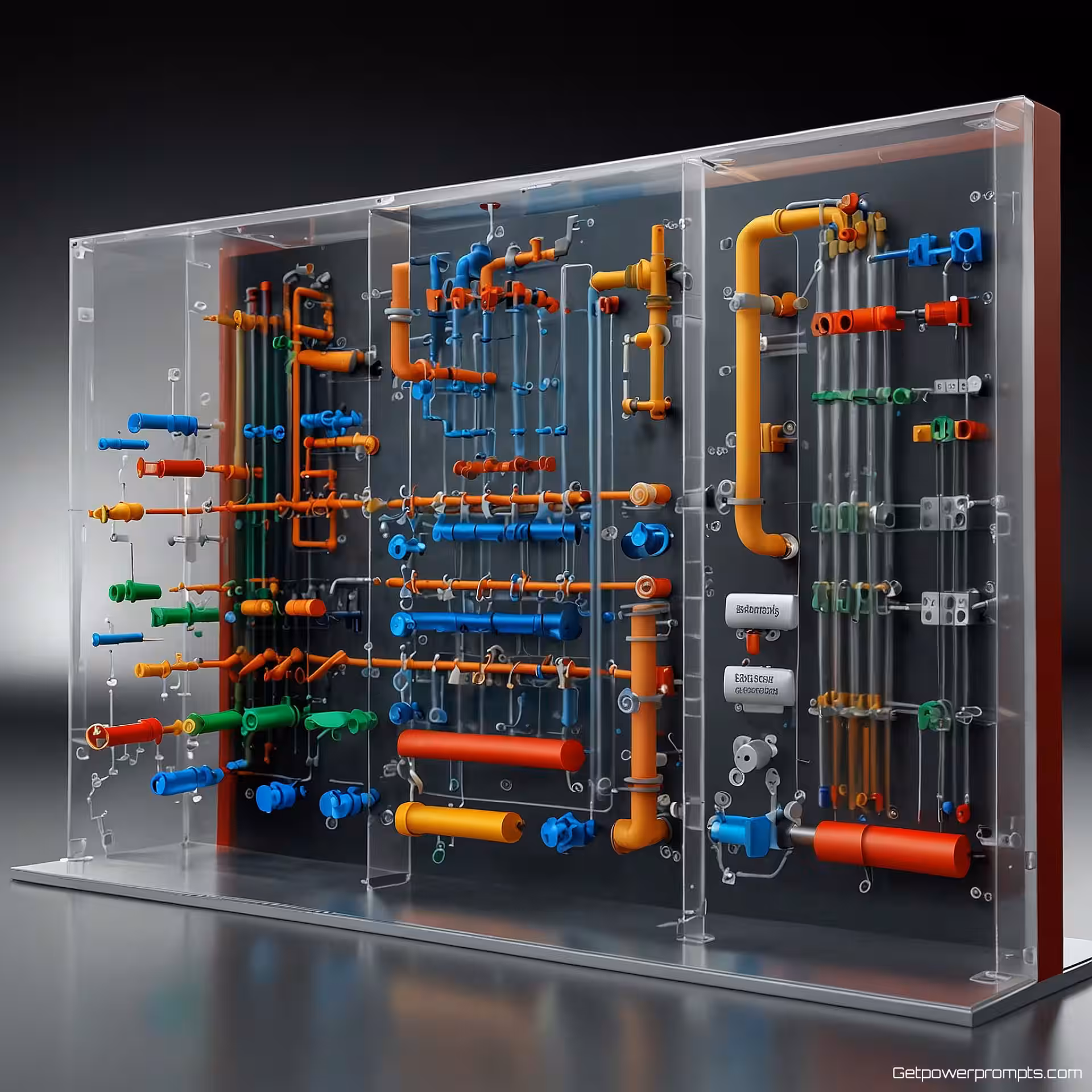 Computer, diagram van het assemblageproces, technische illustratie, visualisatie van opeenvolgende stappen, werkruimte achtergrond, zacht verlichting, educatief werkstroomdiagram, richtingspijlen, processtroomindicatoren, duidelijke voortgangsmarkeringen