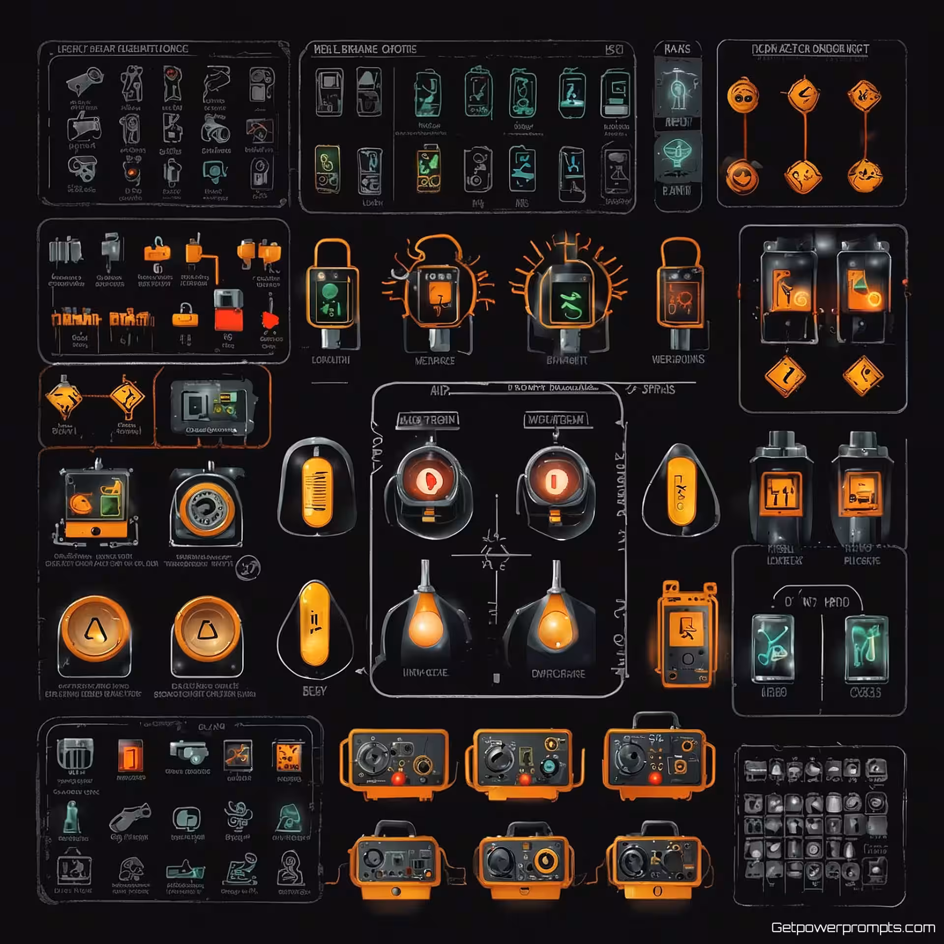 DIY elektronica kit, veiligheidsinstructiediagram, vector kunst, gecentreerd perspectief, heldere verlichting verlichting, contextueel achtergrond, waarschuwingssymbolen, veiligheidsmaatregelen, demonstratie van beschermende uitrusting, identificatiemarkeringen voor gevaren, educatieve veiligheidsgids