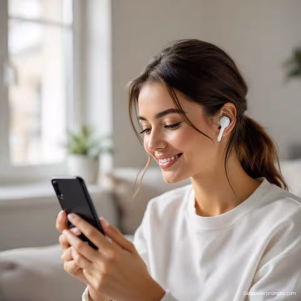 Draadloze oortelefoons, door gebruikers gegenereerde vergelijkingsfotografie, authentiek sfeer, thuissituatie achtergrond, natuurlijk licht verlichting, producten naast elkaar weergegeven, authentieke klantrecensie stijl, smartphone camera esthetiek, natuurlijke compositie, voor-en-na context, oprecht gebruikersperspectief