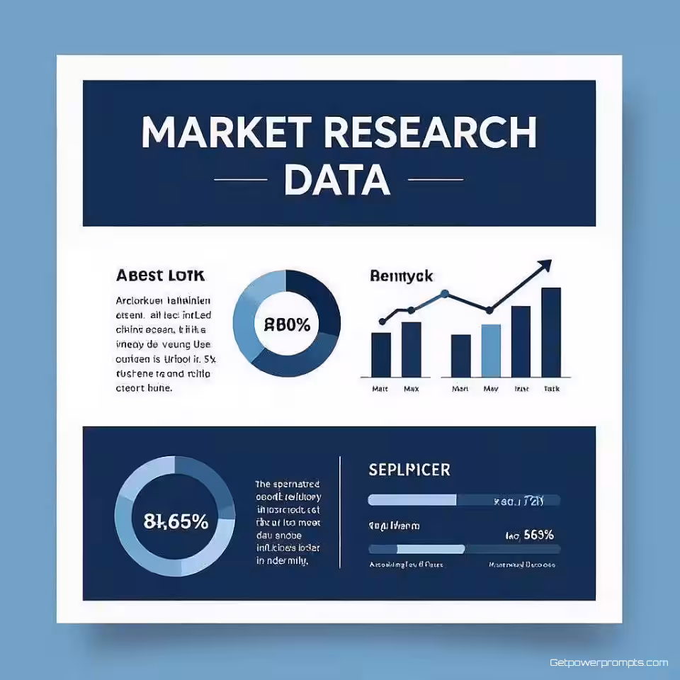 Marktonderzoek gegevens, modern minimalistisch infographic, professioneel sfeer, zakelijk blauw kleurenschema, vogelperspectief perspectief, brochure lay-out, datavisualisatie, schoon informatiedesign, professionele presentatie, moderne esthetiek