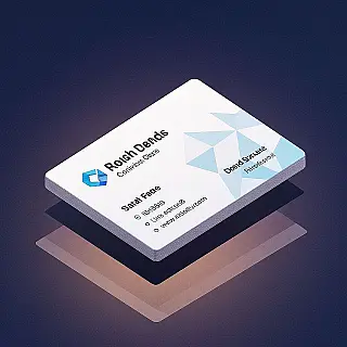 Zakelijk visitekaartje met bedrijfsbranding, isometrische 3D-render, schone 3D-render stijl, verloop achtergrond achtergrond, studio verlichting verlichting, geometrische compositie, zwevend perspectief, professionele zakelijke esthetiek, schone lijnen, modern ontwerp